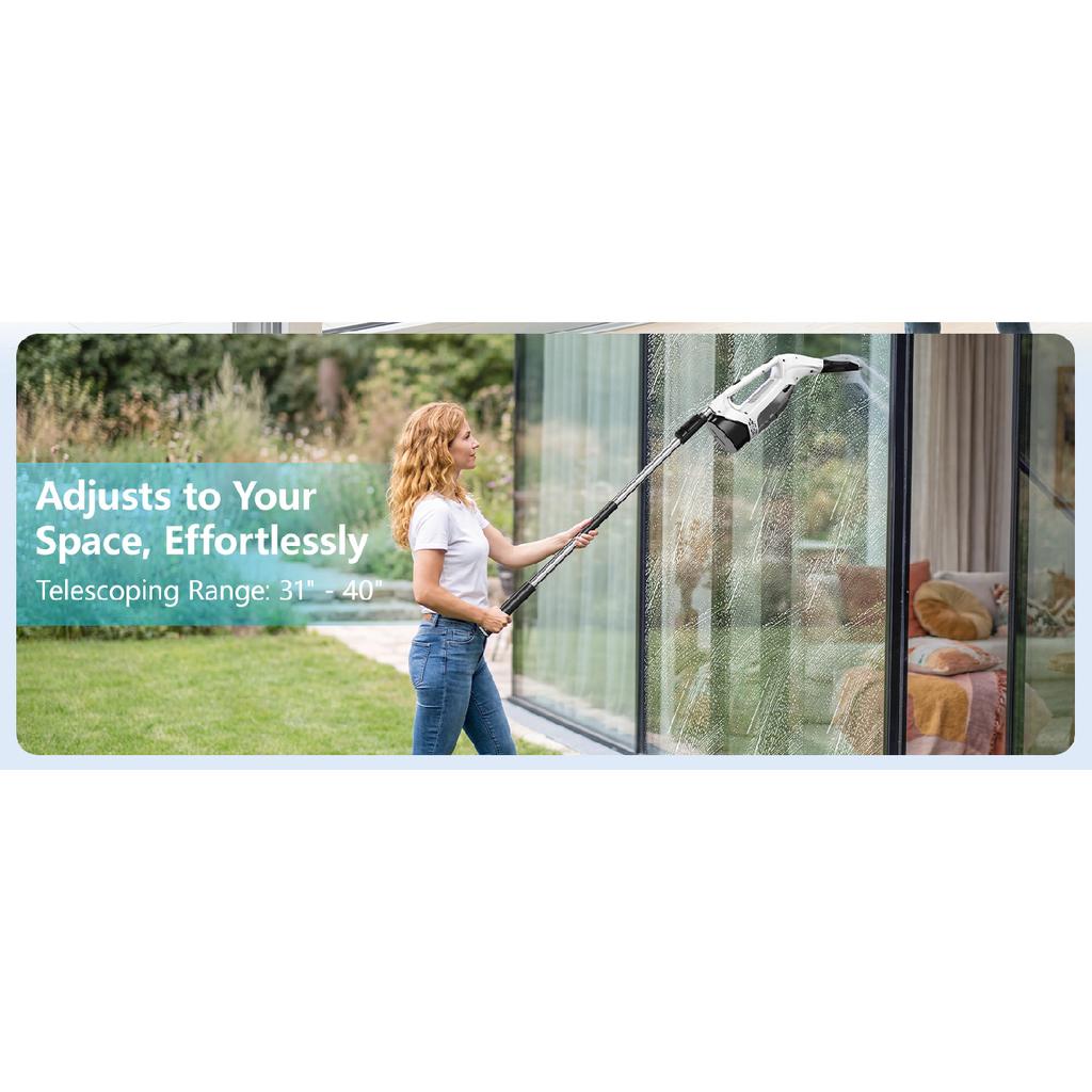 Window Vacuum Squeegee Cordless 2000Pa Electric Window Cleaner Tool with 2200mAh 150ml Water Collection Tank Window Cleaning Kit