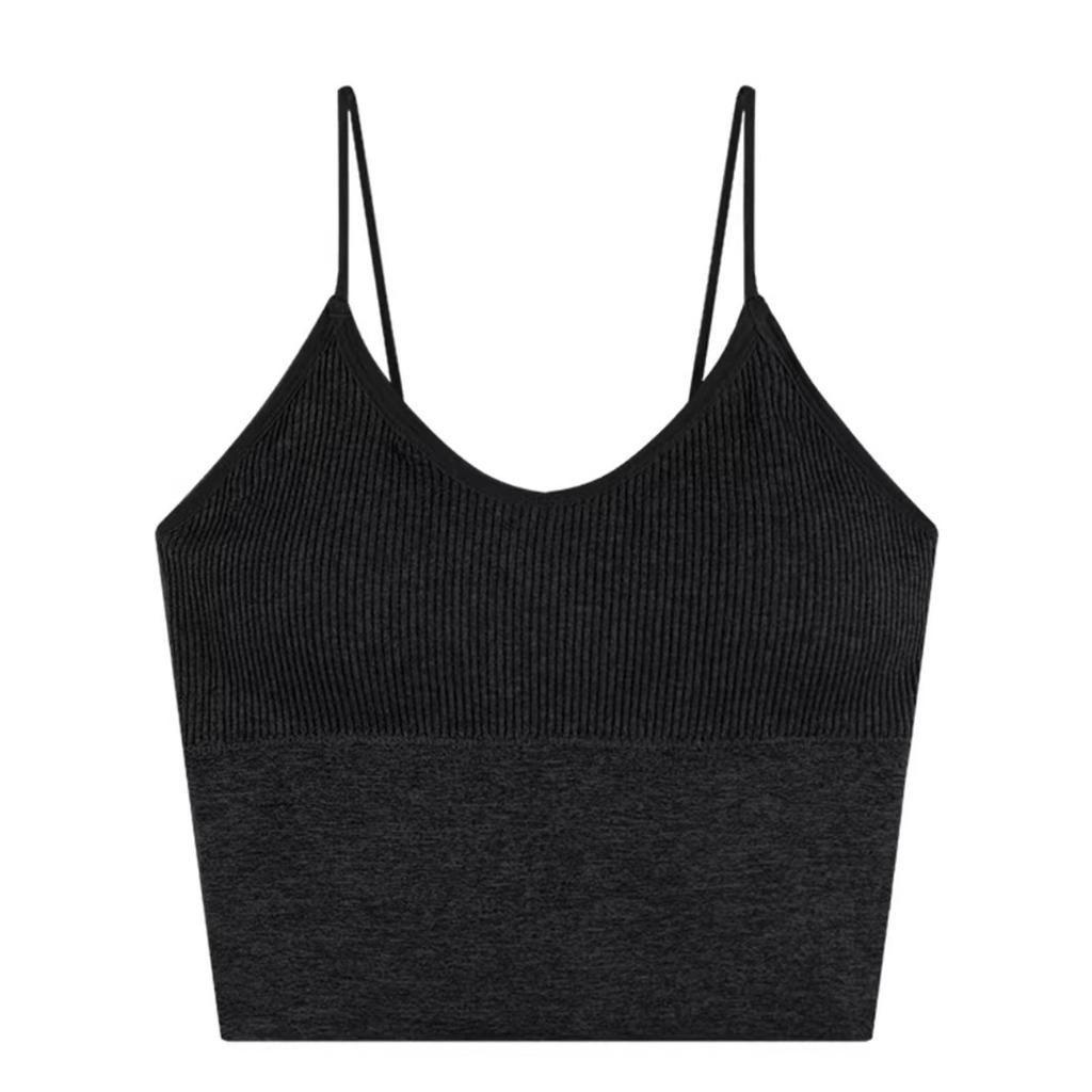 Женский однотонный топ без рукавов с пупком