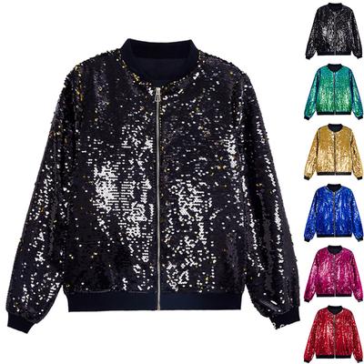 Мужская куртка с пайетками, праздничное пальто, праздничный наряд, флип-бейсбольная форма с пайетками для концерта
