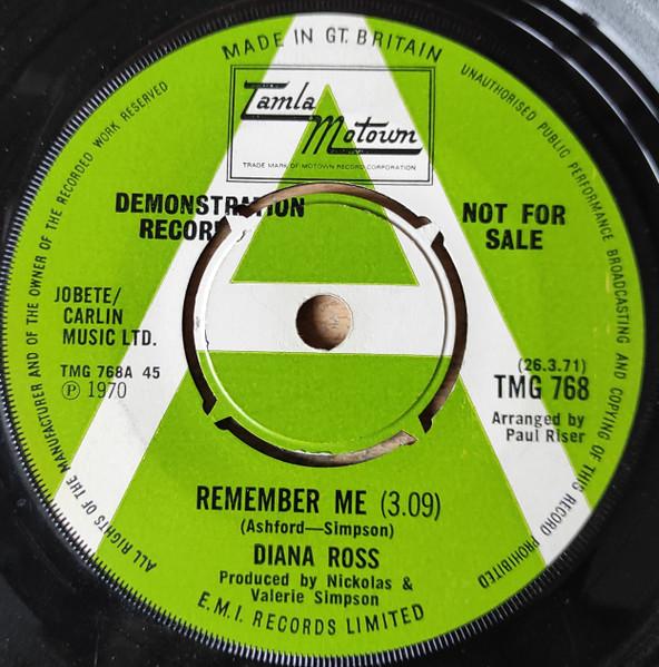 7-дюймовая пластинка DIANA ROSS Remember Me How About You TMG768PROMO Tamla Motown 1970 UK SoulFunk Б/у