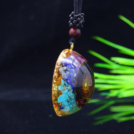 Ожерелье с подвеской из натурального малахитового кристалла, кулон с рейки, духовная исцеляющая энергия, ювелирные изделия, подвеска из священного камня для женщин