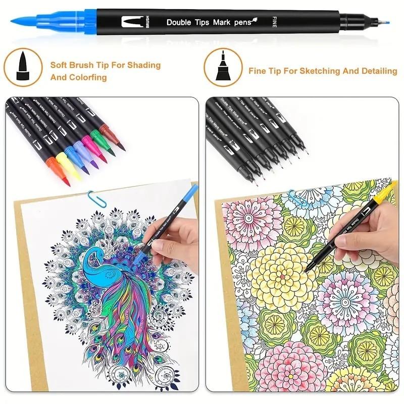 12/24/36/60/120/168 цветов акварельные маркеры с двойным наконечником акварельные маркеры для рисования для раскрашивания