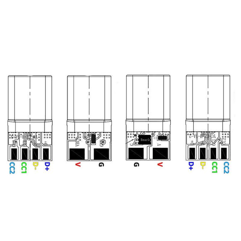 Быстрая зарядка Type-C Usb 65W 5A мужской разъем сварка с 5-контактной печатной платой + Type A мужской 6-контактный Usb Diy Otg набор для зарядки данных