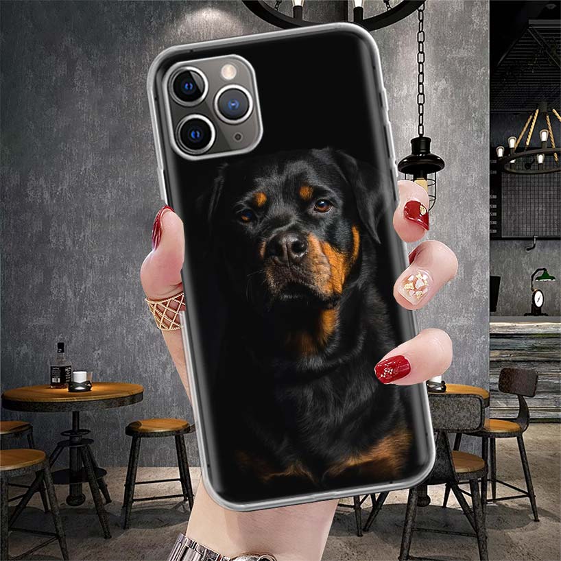 Rottweiler Dog Soft Phone Case For IPhone 11 17 Air 16E 16 Pro Max 15 + 14 Plus 13 Mini 12 Apple 7 SE 8 Fundas Coque 11 17 Air 1