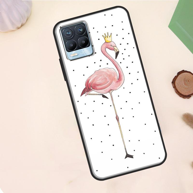 Pink Red Flamingo Case For Realme 15 Pro GT7 GT6 C75 C65 C67 C61 C53 C55 C51 C35 C63 C71 11 12 13 14 Pro Plus