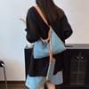 Denim Tote Bag Women's New Casual Commuter Shoulder Underarm Bag Student Large Capacity Shoulder Bag