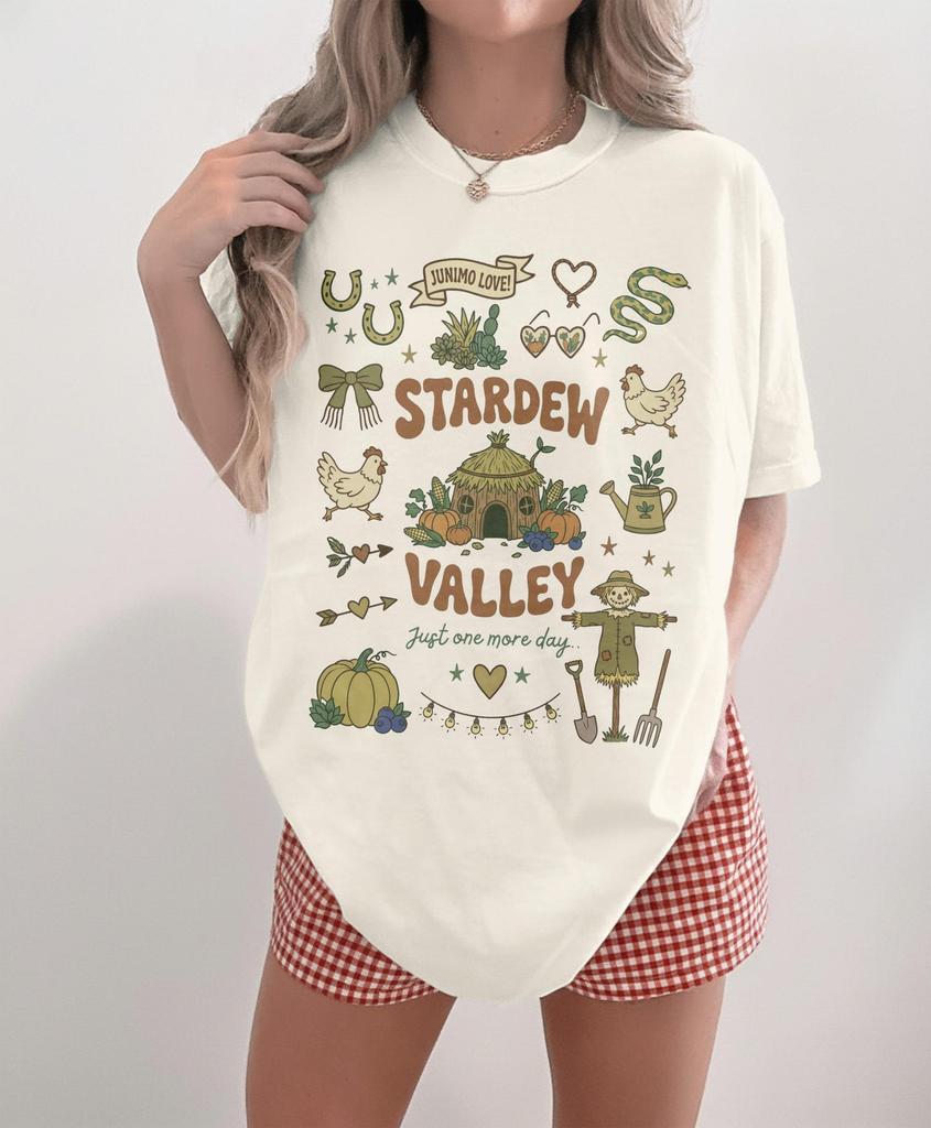 Stardew Valley Shirt, Cozy Gaming Gift, Pixel Art T-Shirt, Junimo Merch, Harvest Moon Game, Gamer Girlfriend, Pelican Town Art