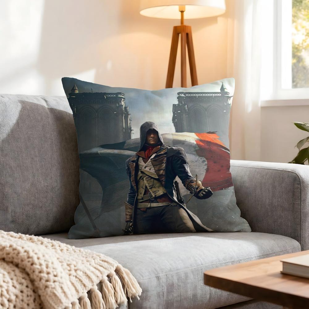Game Assassins Creed Cushion Cover 1Pcs Decorative Covers Soft Cushion Case For Sofa Couch Decor 40X40 45X45 Pillowcases