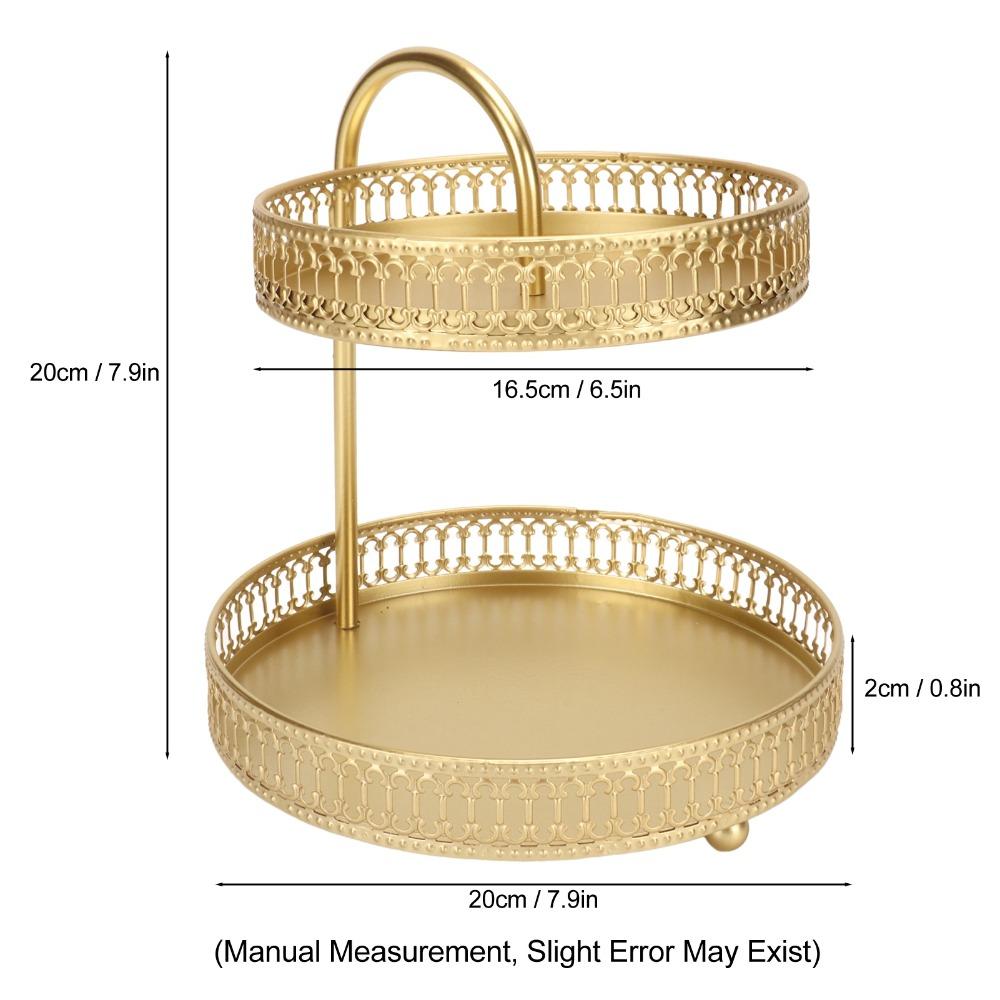 4pcs 2 Tier 2 Tier Cupcake Stand Gold Fruit Stand Organizer 2 Tier Fruit Tray For Home Kitchen