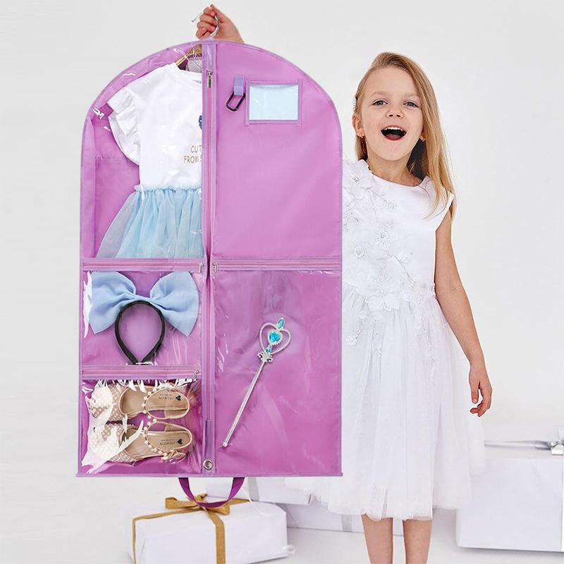 Подвесная сумка для танцевальной одежды, 40-дюймовая водонепроницаемая сумка для костюмов для путешествий, сумка для одежды с 6 карманами для танцев, спорта, катания на коньках