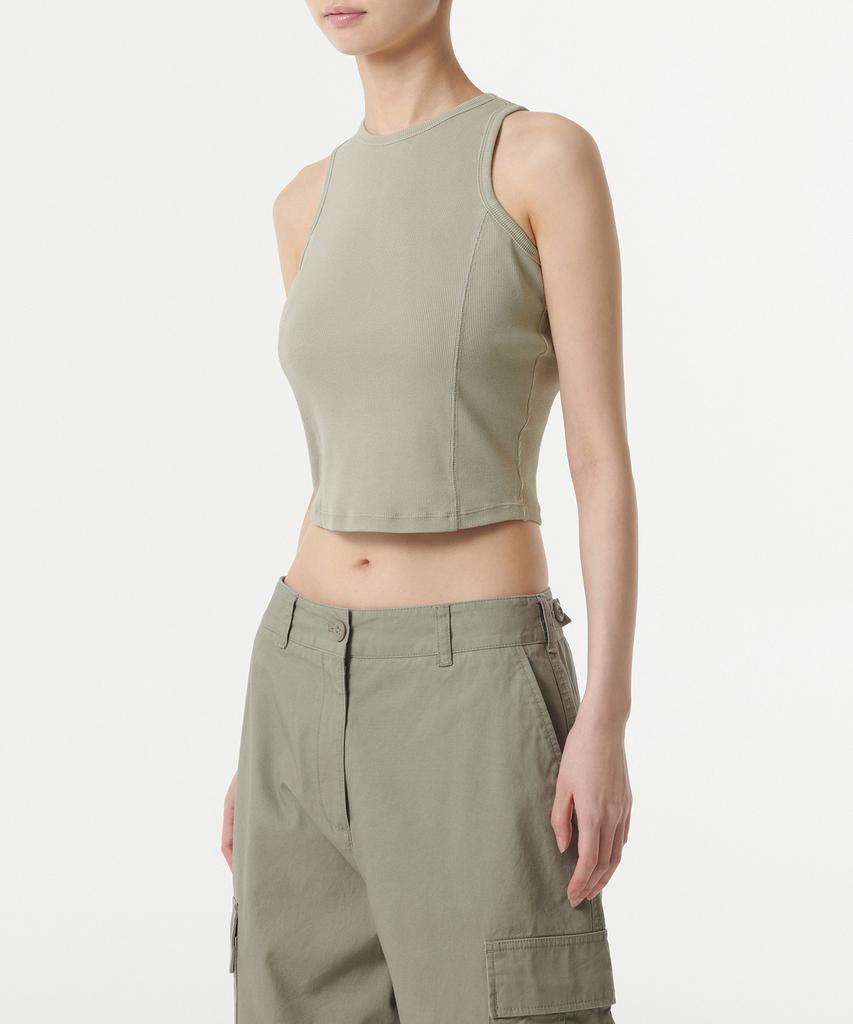 MUSINSA STANDARD WOMAN Women'S Ribbed Pigment Racer Back Tank Top [Sage]