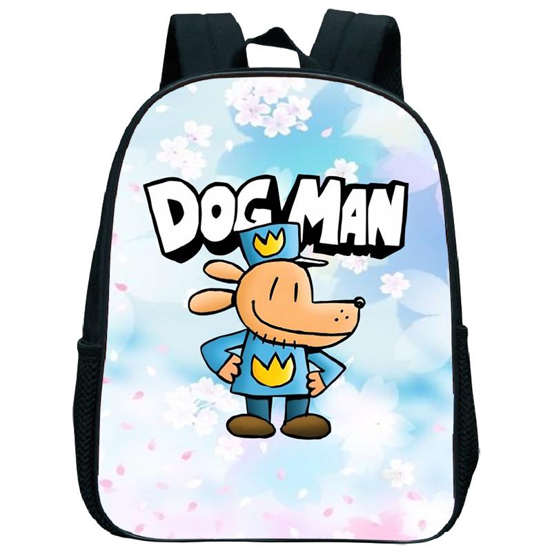 Dog Man Kindergarten Backpack 12 Inch Dogman Children Boy Girl Nursery Shoulder Bag Toddler Back to School Birthday Gift