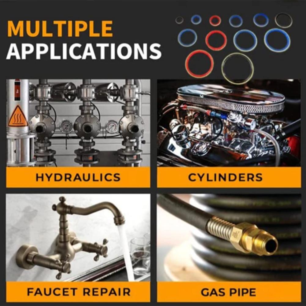100 шт./ 245 шт. Ассортимент уплотнительных прокладок, резиновая комбинированная прокладка, ремонтная коробка