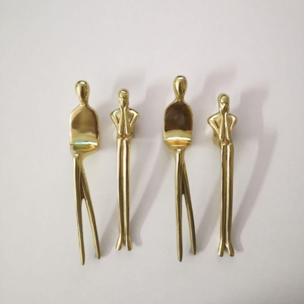 Сплошные латунные дверные ручки Европейский стиль Ручки для шкафов Французская скандинавская дверная ручка Американский стиль