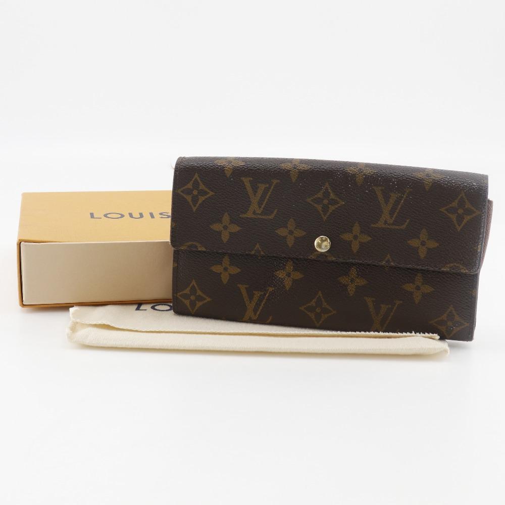 Louis Vuitton Portefeiulle Sarah Purse M61734 Brown Monogram Canvas Unisex Used