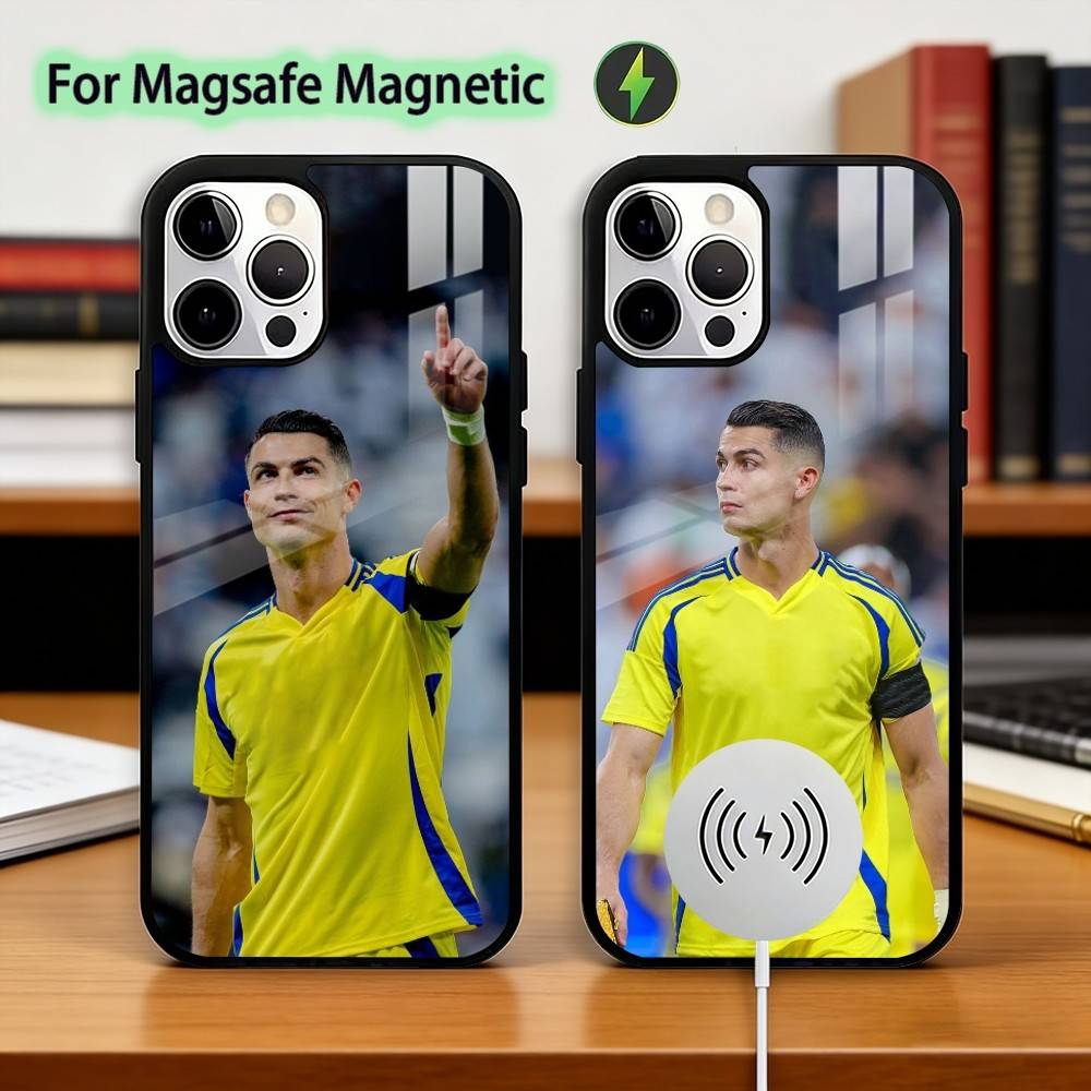 R-Ronaldo Крутой CR7 футбольный Чехол для телефона Для iPhone17,16,15,14,13,12,11 Plus,Pro Магнитный Для Magsafe Беспроводной Зарядки