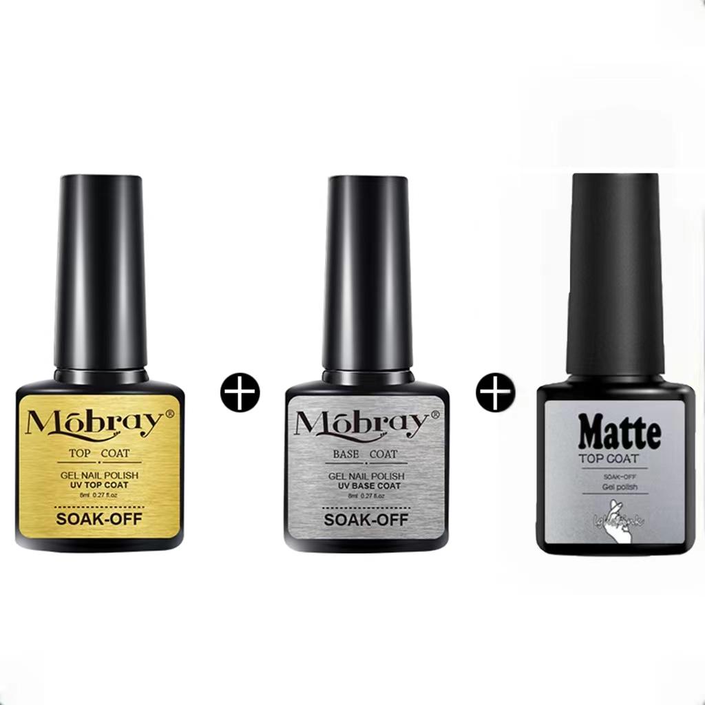 Mobray 7,5 мл базовое и верхнее покрытие и 30 мл гель-лак для скольжения Прозрачный стойкий замачиваемый гель для накладных ногтей