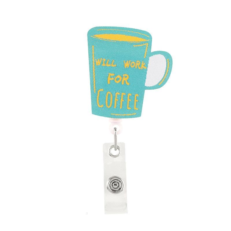 Creative Embroidery Badge Reels for Nurses Doctors Cute Smiling Face Embroidery Work Card Holder Hospital Supplies