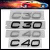 3D Premium C30 C40 Letters for Sweden SUV Off Road Car Engine Hood Fender Trunk Tail Rear Decal Emblem Badge Sticker