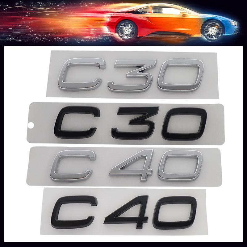 3D Премиум C30 C40 Буквы для Швеция Внедорожник Внедорожный автомобиль Капот двигателя Крыло багажник Хвост Задняя наклейка Эмблема Значок Наклейка