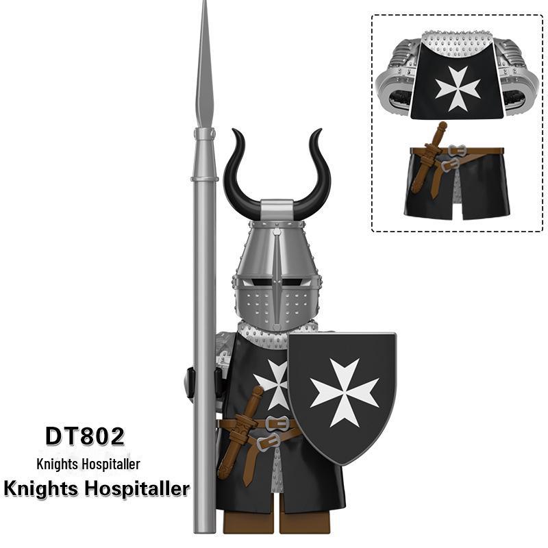 Средневековые крестоносцы рыцари Гроб Господень Тевтонский храм Тяжелые доспехи Набор минифигурок