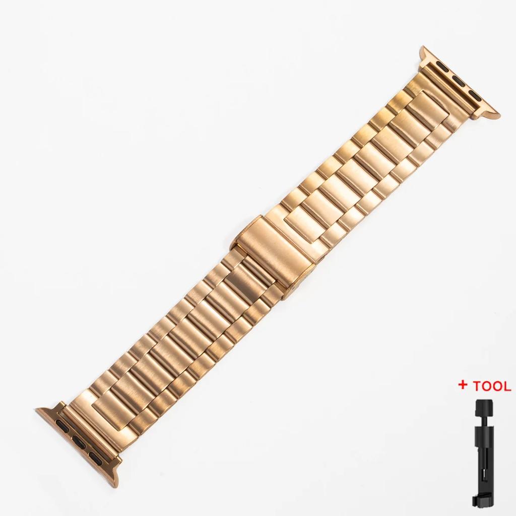 Ремешок из нержавеющей стали для Apple Watch 49 мм 46 44 мм 40 мм 42 мм 38 мм 41 мм Браслет для часов iWatch 11 10 SE 9 86 7 ultra 8 45