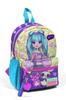 Мини-рюкзак Yuva Фиолетовый Розовый Аниме Девушка с рисунком и двумя отделениями 23535