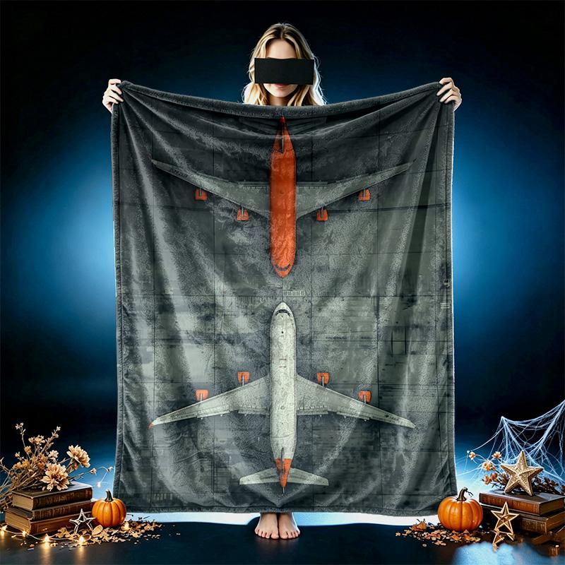 Airplane Blanket, Valentine's Day, Halloween Festival Gift Blankets, Home Blanket for Bed and Couch Use