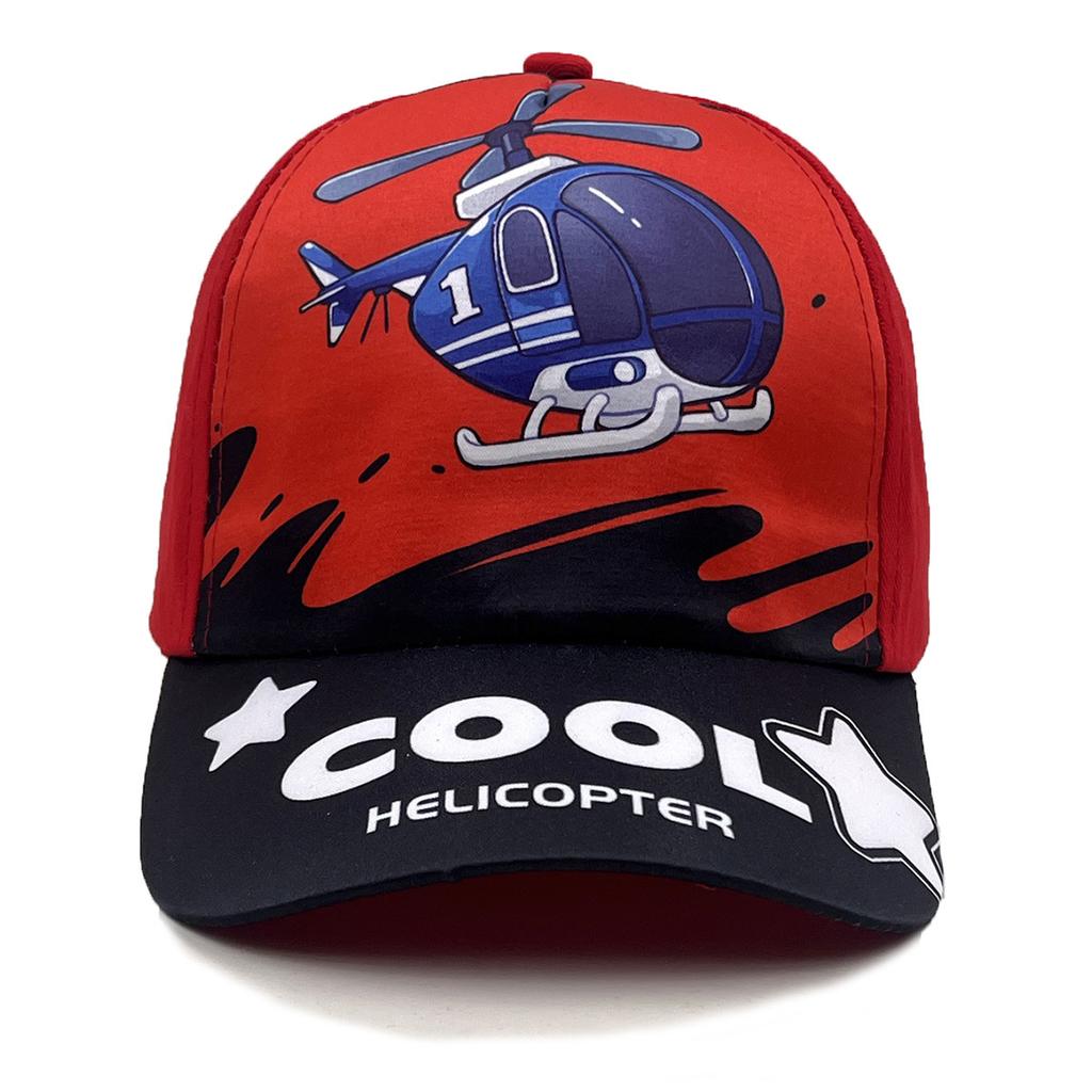 Мультяшная бейсболка с принтом самолета, вертолета, детская, с широкими полями, весенне-летняя, мультяшная шляпа от солнца