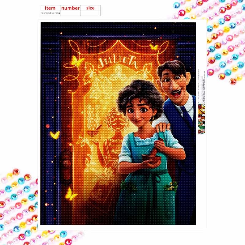 Disney Diamond Painting Kit Diamond Encanto Julieta Hand Embroidery 5D DIY Diamond Art Home Decor Creative Handicrafts Gift Wall Decor Art