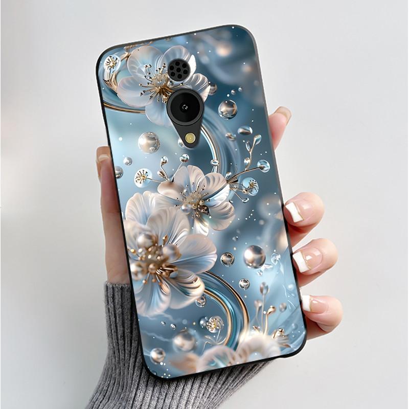 Печатный чехол для телефона Nokia 150 2G 2023 C2 C10 C20 Funda Coque Мягкий силикон Черный корпус Чехол Милый Цветок Мультяшный Корпус Capa