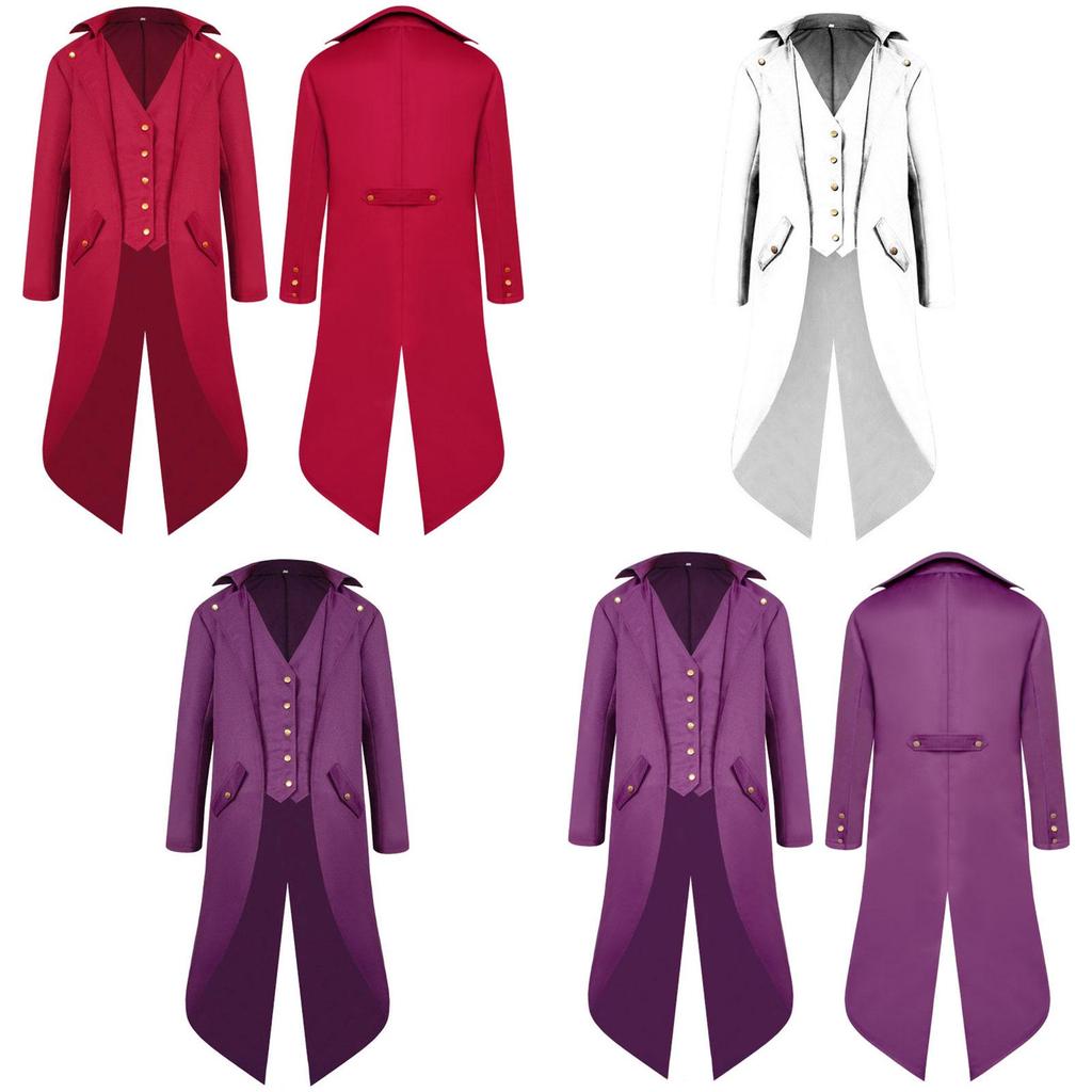 Роскошное пальто в викторианском стиле для мужчин с изысканным корсетным стилем и застежкой на пуговицы спереди