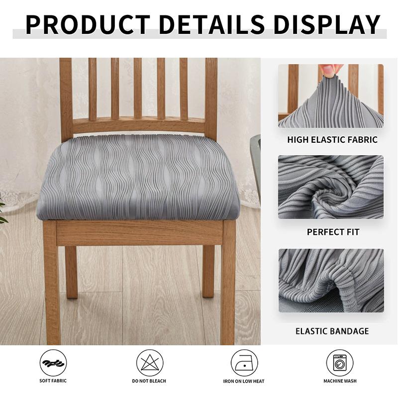 Seat Covers for Dining Room Stretch Chair Covers Removable Upholstered Seat Protector Cushion Slipcovers for Kitchen, Office