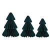 3 Pcs Paper Christmas Tree 3D Honeycomb Tree Tabletop Centerpiece for Holiday Fireplace Mantel Table Decor