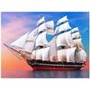 Full 5D Diy Diamond Painting White Sailing Boat Embroidery Cross Stitch Home Decor Handmade Gift
