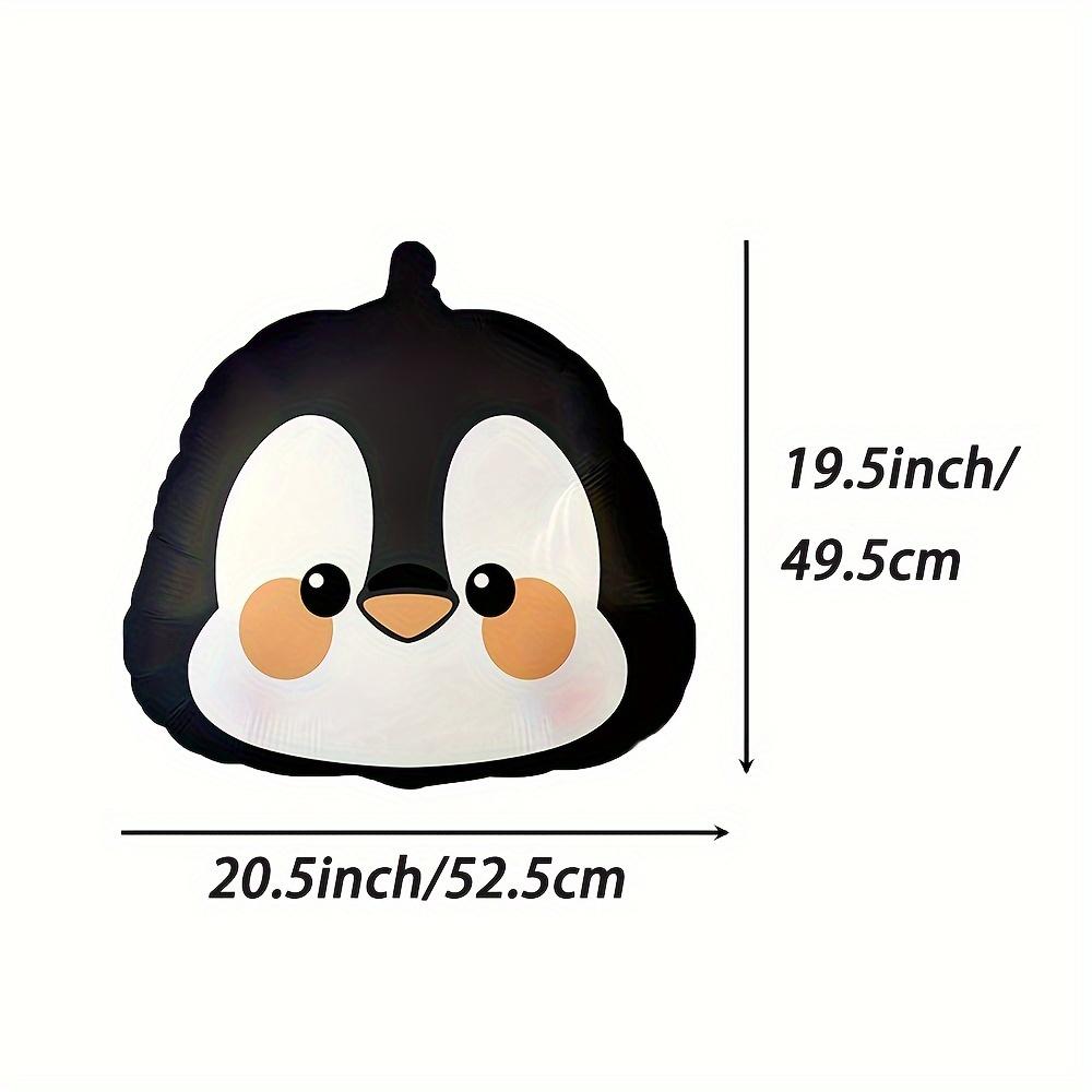 6-Pack of Penguin Head Foil Balloons Suitable for Birthday Parties and Animal-Themed Party Decorations