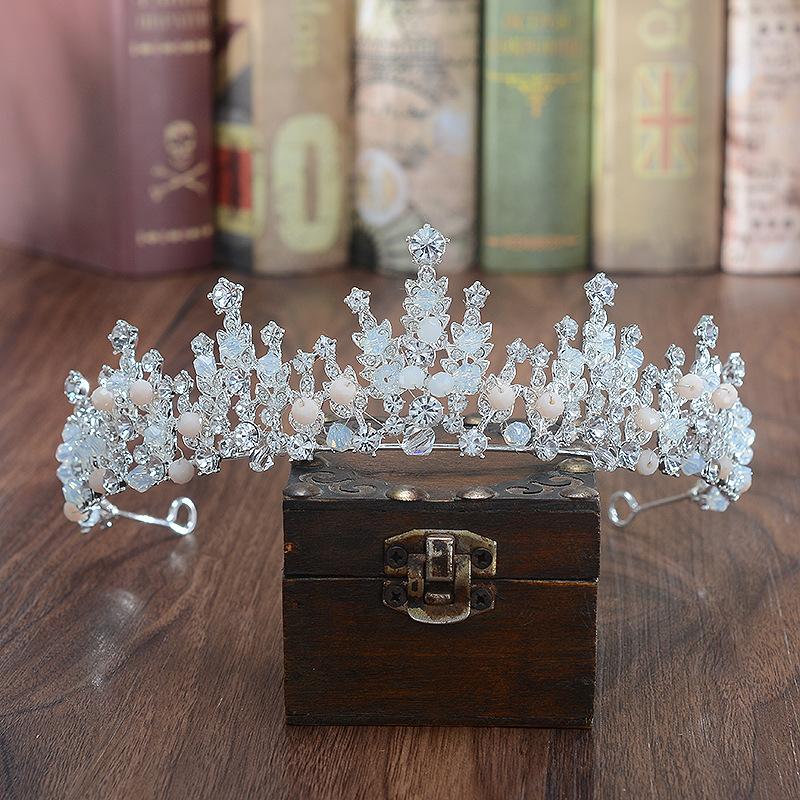 Новые свадебные украшения, простая корона ручной работы из бисера, жемчужная тиара, свадебное платье, аксессуары для волос для женщин
