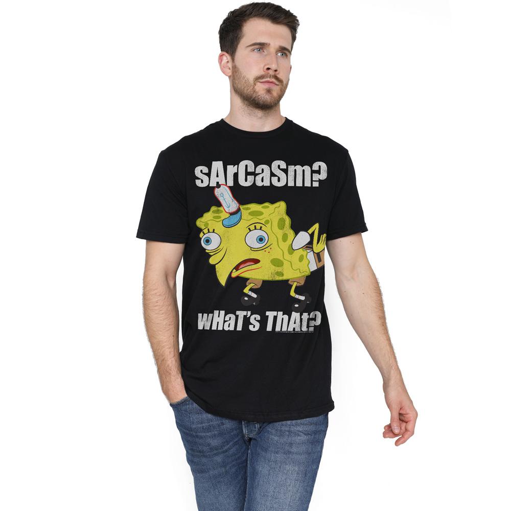 SpongeBob SquarePants Mens Sarcasm Meme T-Shirt