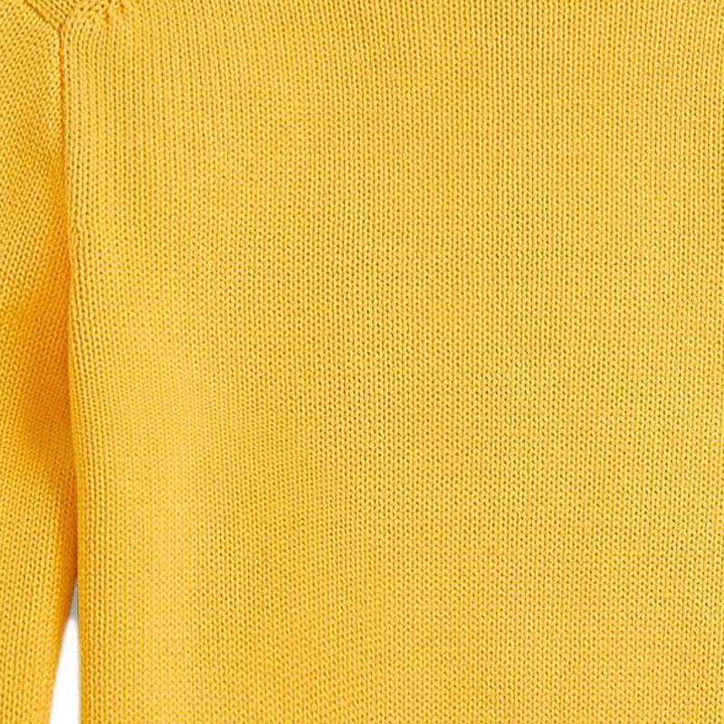 Свитер Polo Ralph Lauren SS26 С буквенным и животным узором Игрок в поло Хлопковый пуловер Крупная вязка Круглый вырез Опущенные плечи Длинный рукав 313A95867-001