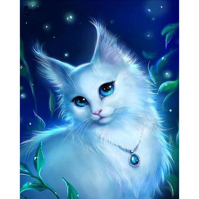 5D DIY Алмазная картина Anmial Cat Полная площадь Алмазная вышивка Крестиком Настенная живопись