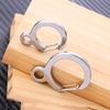 2Pcs Heavy Duty Stainless Steel Key Ring Spring Snap Hook Carabiner for Outdoor Sports Backpack