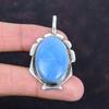 Owyhee Blue Opal Pendant Beautiful Gemstone Pendant 925 Sterling Silver Pendant Handmade Jewelry Decent Pendant Gifts for Him Silver Jewelry