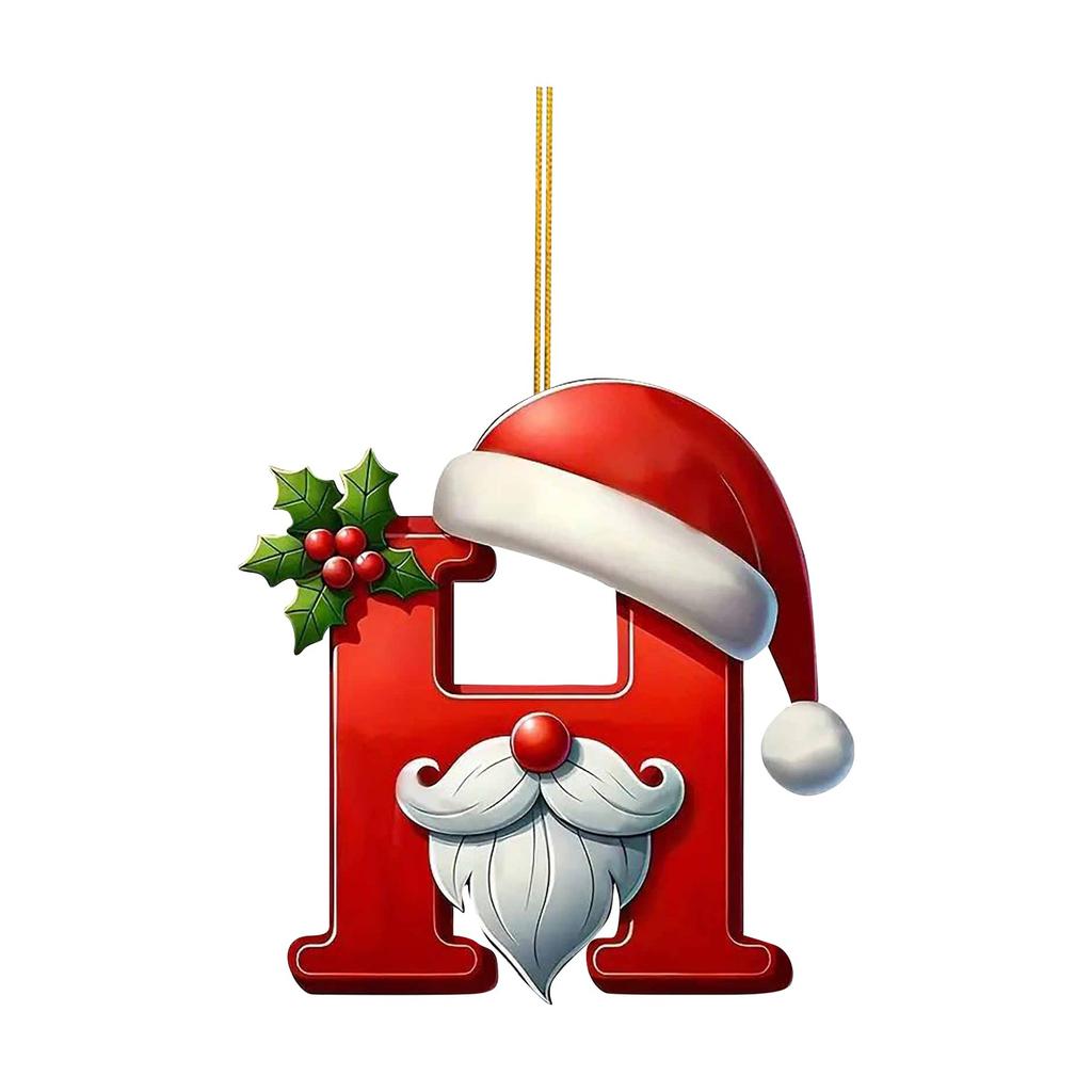 Рождественская елка из 26 букв, подвесное персонализированное украшение в виде рождественской буквы