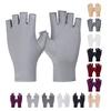 Half Fingers Gloves Super Soft Breathable Stretchy Friendly To Skin Ultra-Thin Block UV Spandex Summer Sunscreen Semi-Finger Riding Gloves