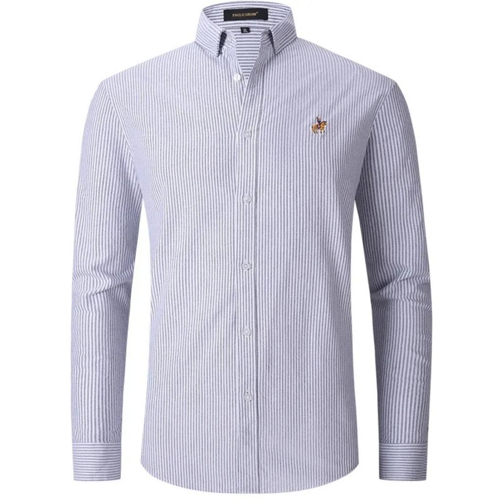 Мужская хлопковая рубашка Oxford STORN с длинным рукавом Business Casual