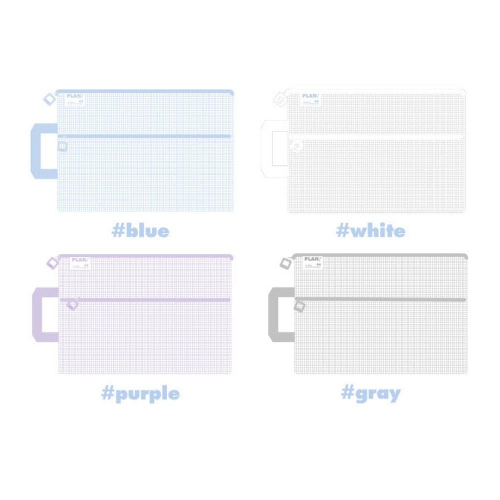 Transparent Test Paper Storage Bag Solid Color File Folder Bag File Pocket School Office Supplies