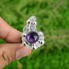 Mothers Day Sale 925 Sterling Silver African Amethyst Stone Flower Promise Ring