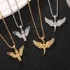 Copper Inlaid Zircon Cupid Angel Pendant Necklace - Niche French Fashion Clavicle Chain
