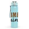 1PC Mama S Mini Retro Cursive Letter Print 750ml Color Plastic Sports Water Bottle Leakproof Flip Straw Lid Suitable for Sports Office Home Use