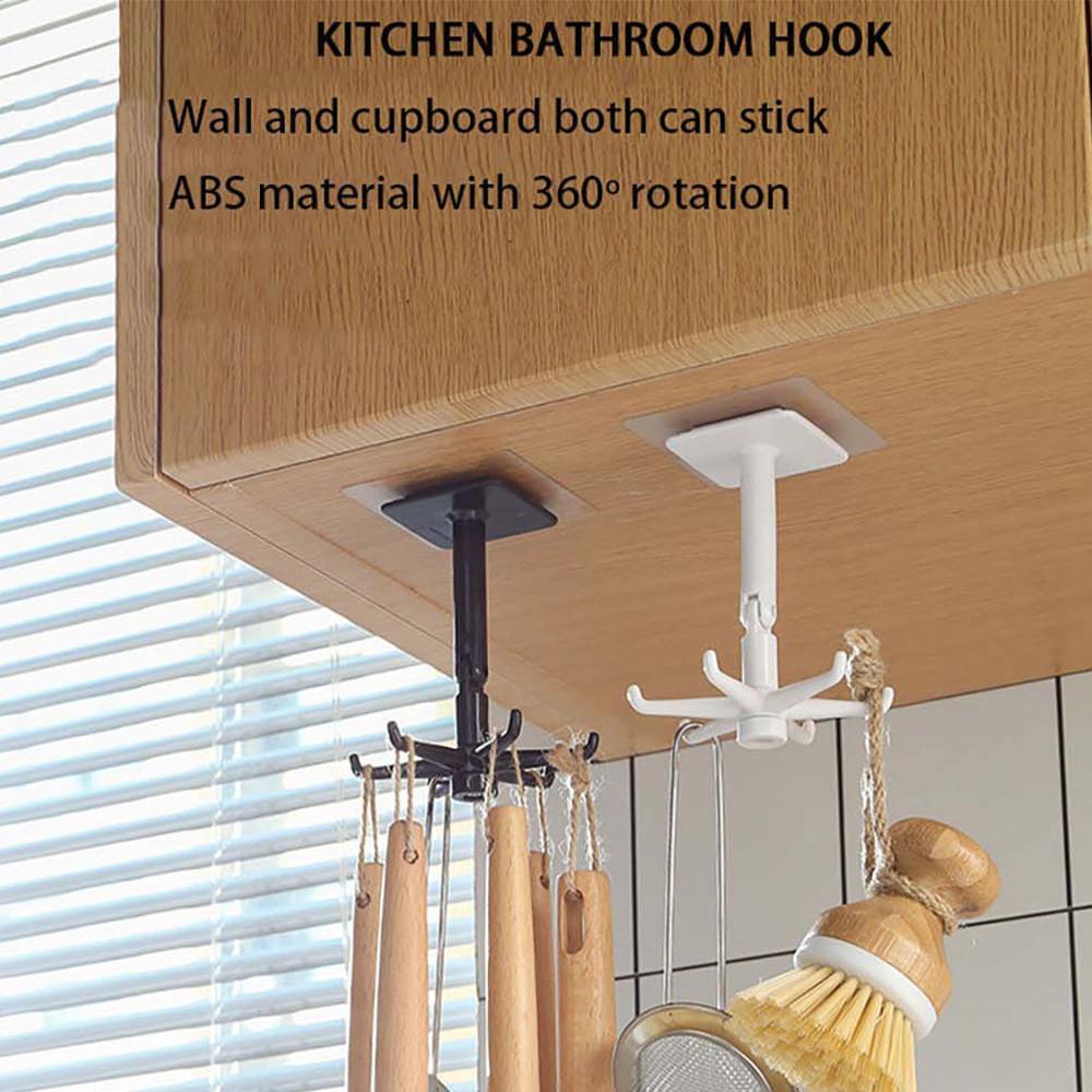 Самоклеящиеся кухонные крючки, с вращением на 360 градусов
